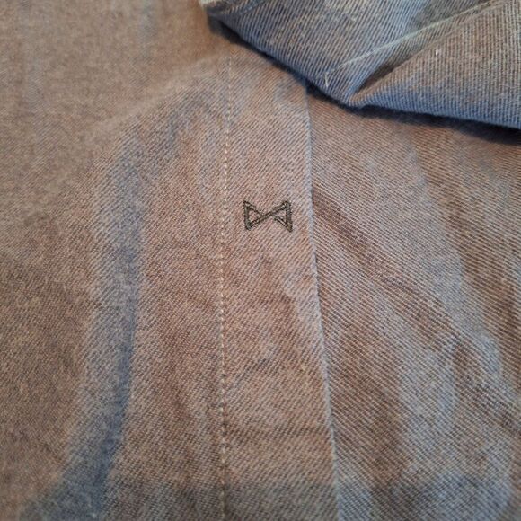 Combatant Gentlemen Mens Size 16 1/2 Fabric From Italy Gray Button Down Shirt - Picture 3 of 8